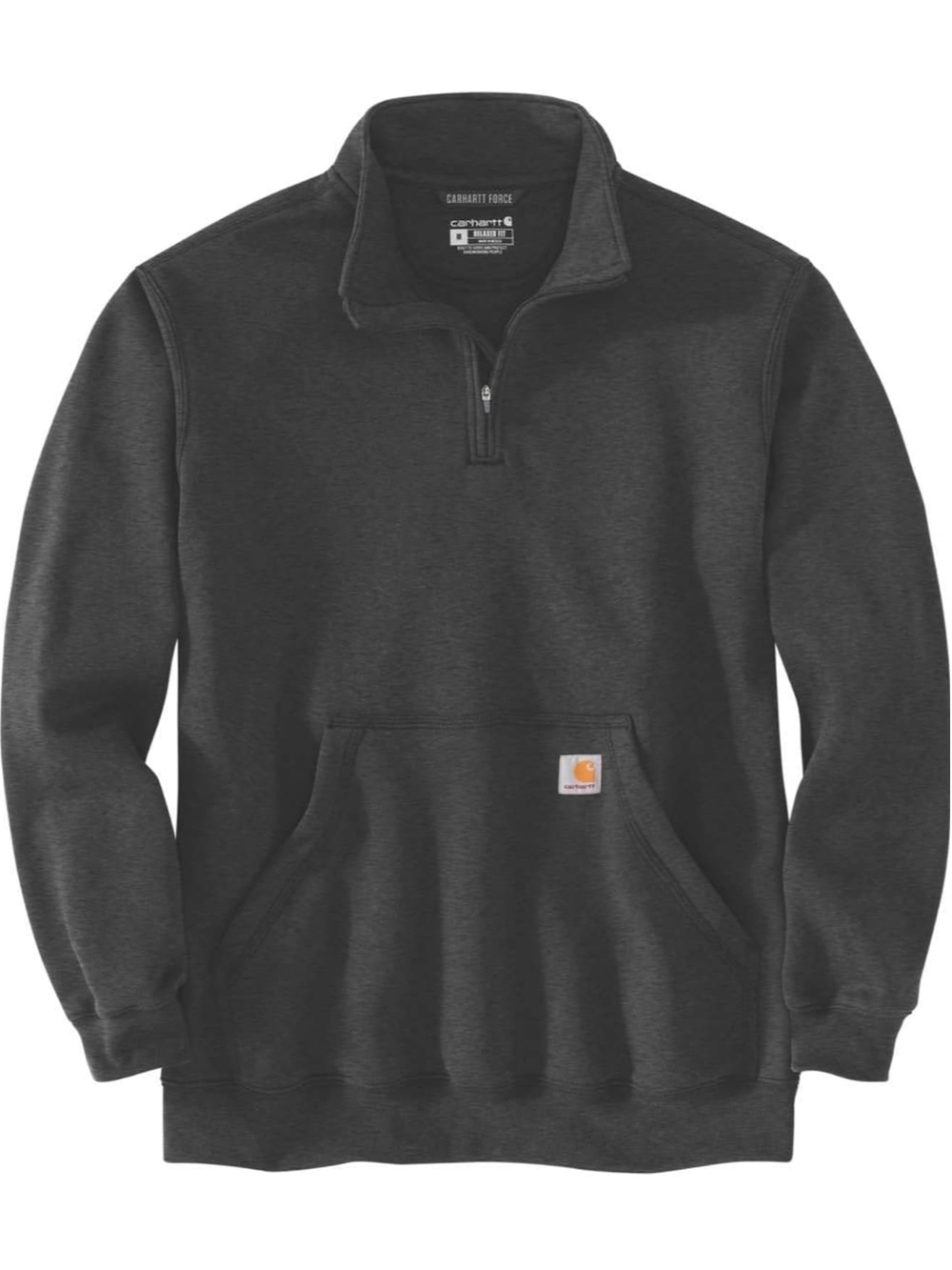 Carhartt Force Charcoal Quarter-Zip Sweatshirt - Size Men's Medium